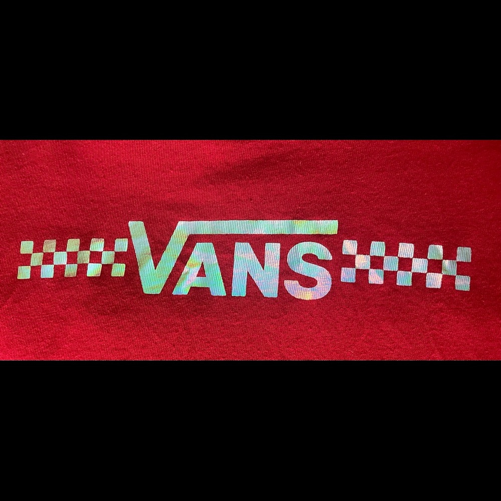Vans Oversized Red Crop Top - Picture 4 of 5